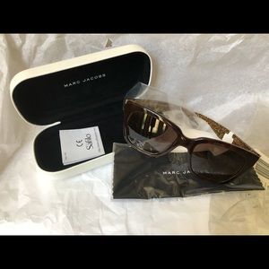 MARC JACOBS Havana Brown Rounded CatEye Sunglasses